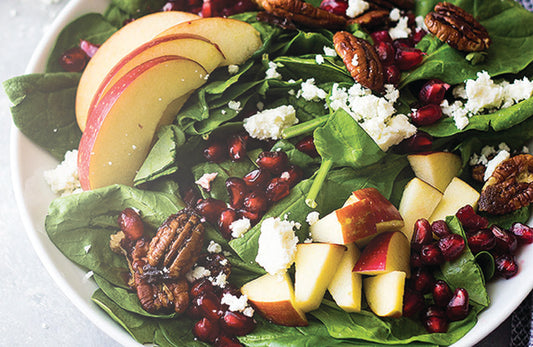 Spinach, Apple and Pomegranate Salad