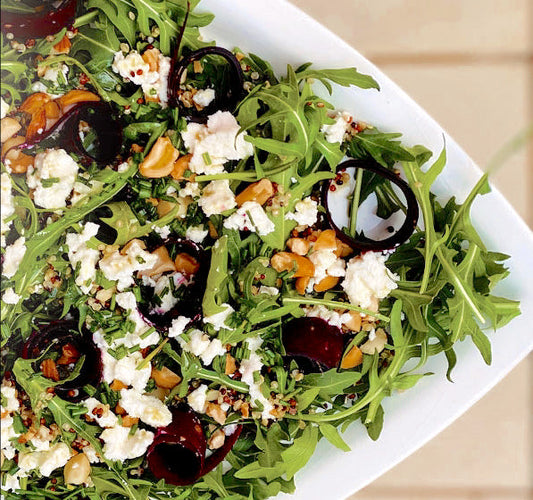 Rocket, Purple Carrot & Goats Cheese Salad