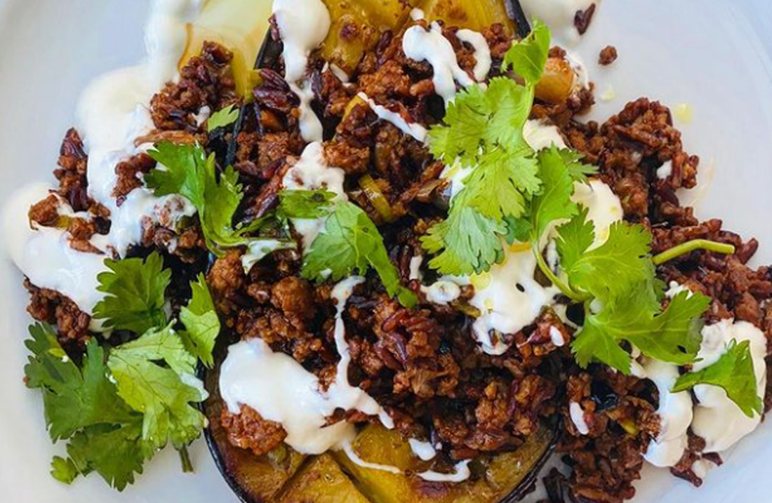 Middle-Eastern Turkey Stuffed Eggplants