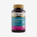 Front view of Herbs of Gold Cranberry 70000 50 tablets