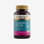 Front view of Herbs of Gold Cranberry 70000 50 tablets