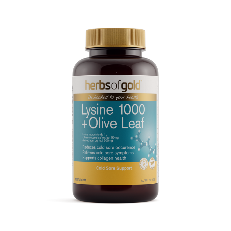 Lysine 1000 + Olive Leaf