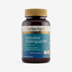 Front view of Herbs of Gold Activated Sublingual B12 75 tablets
