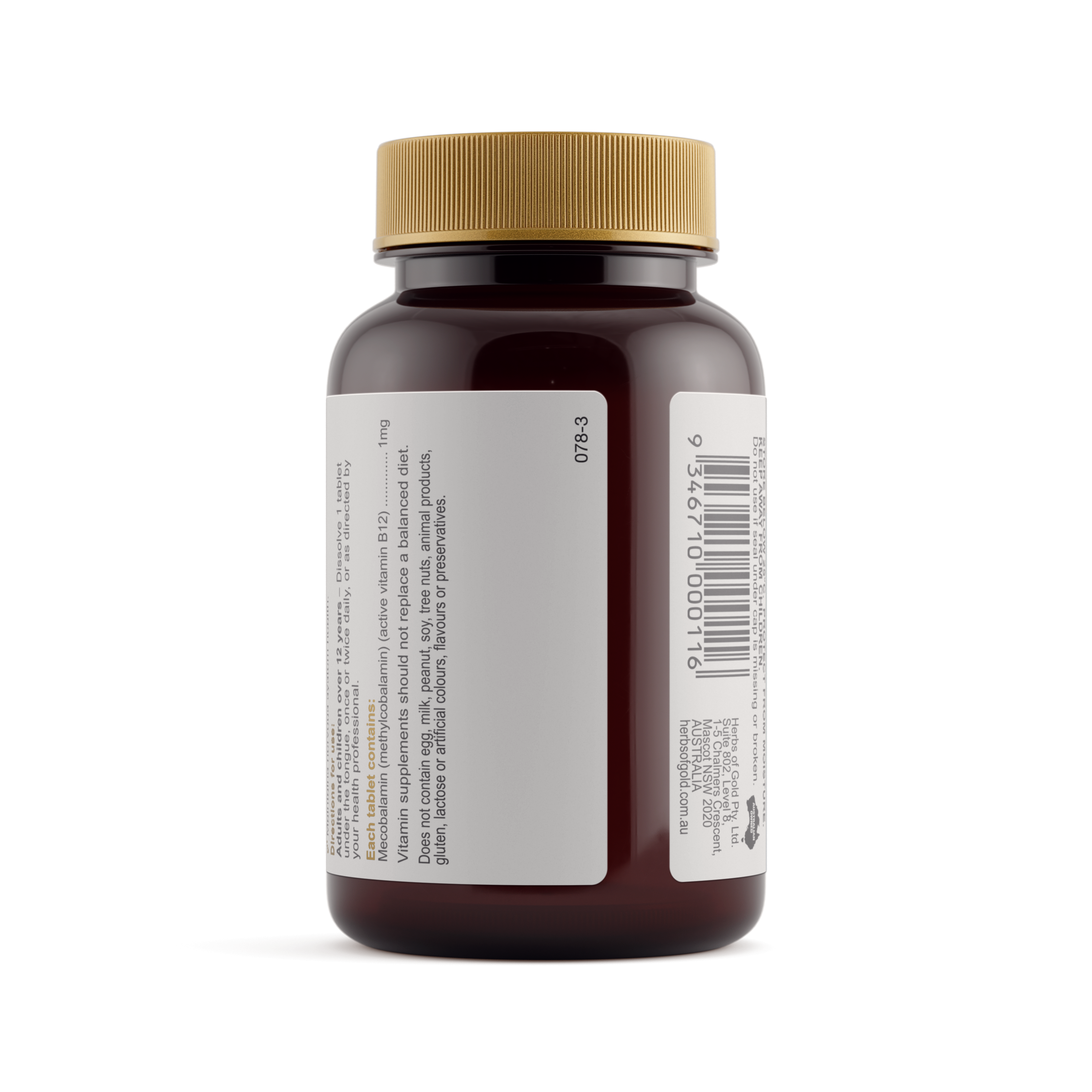Warnings for Herbs of Gold Activated Sublingual B12 75 tablets