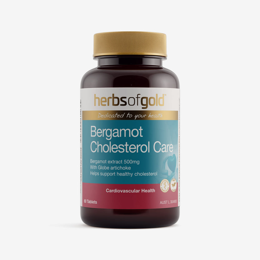 Front view of Herbs of Gold Bergamot Cholesterol Care 60 tablets