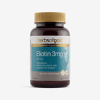 Front view of Herbs of Gold Biotin 3Mg 60 tablets