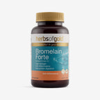 Front view of Herbs of Gold Bromelain Forte 60 capsules