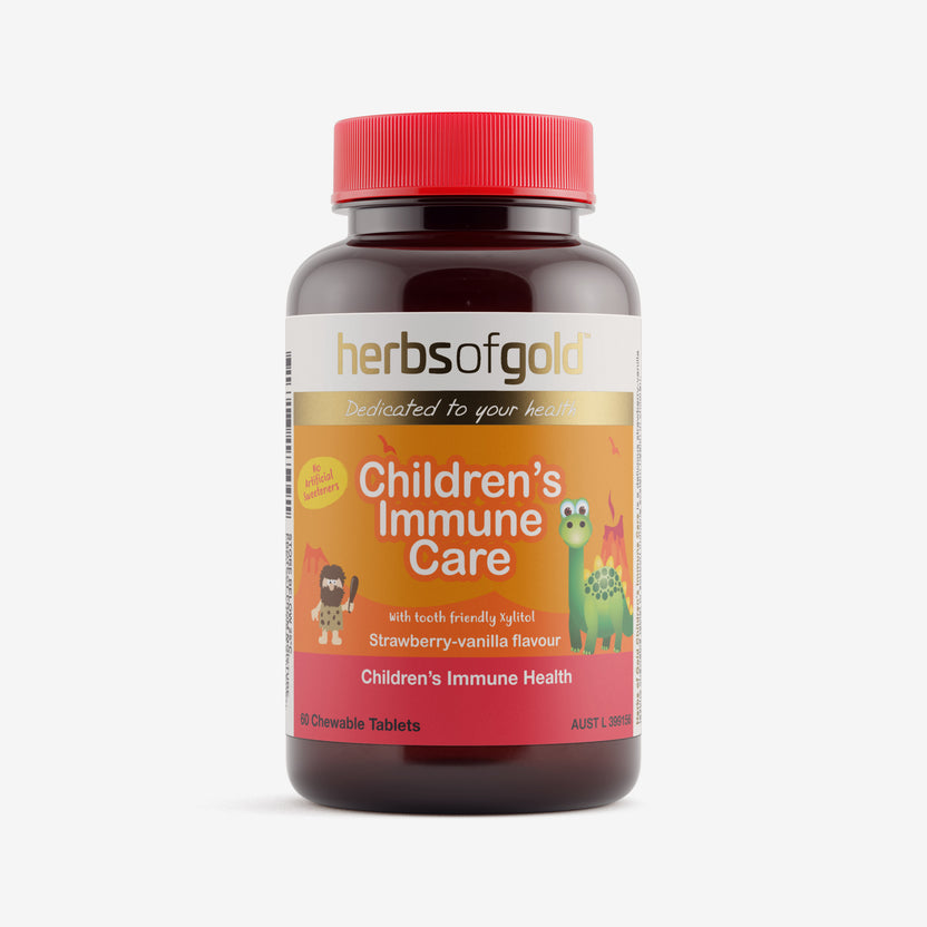 Front view of Herbs of Gold Children's Immune Care (Chewable) 60 tablets