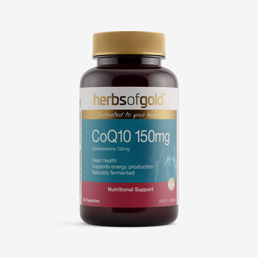Front view of Herbs of Gold CoQ10 150Mg 60 capsules