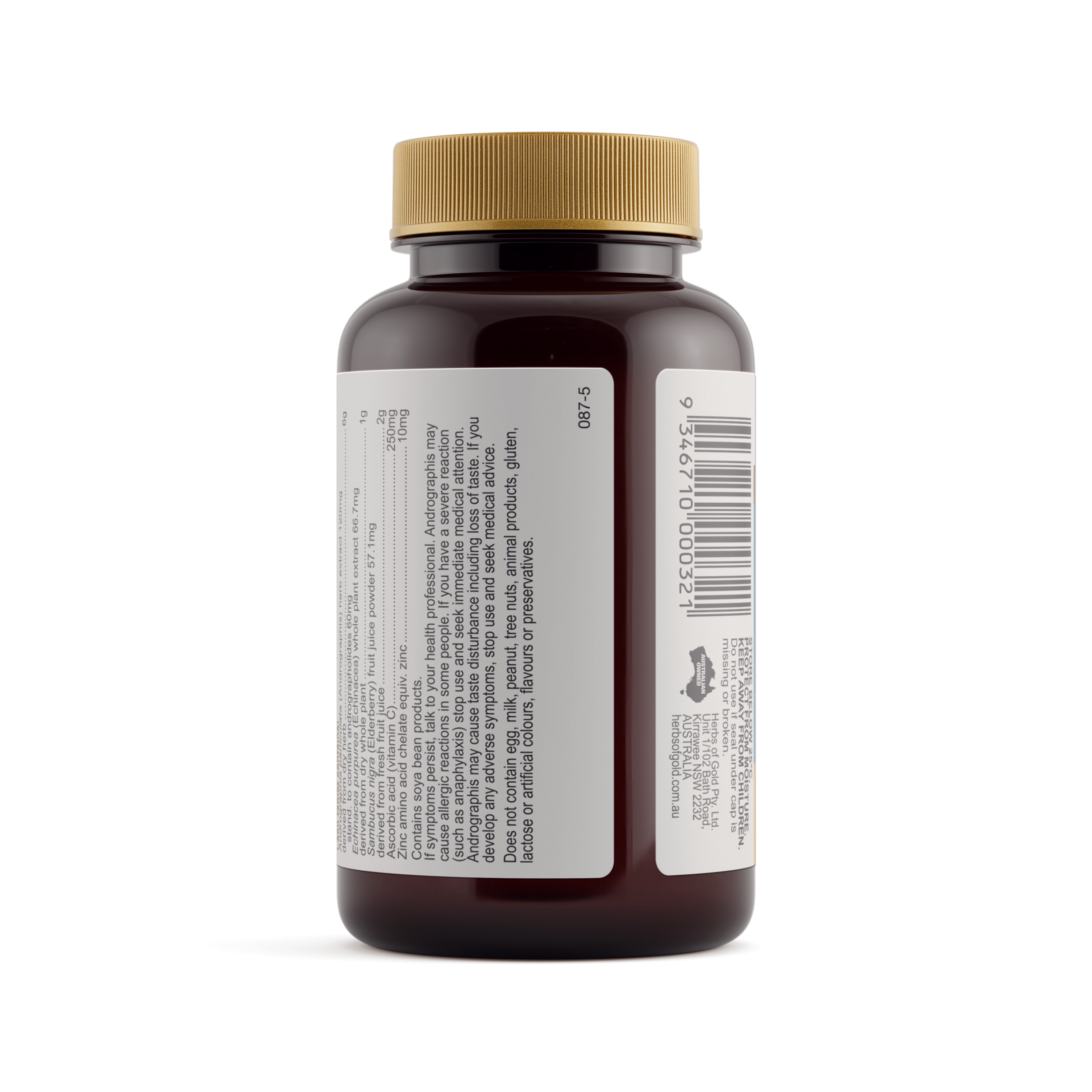 Warnings for Herbs of Gold Cold & Flu Strike 60 tablets