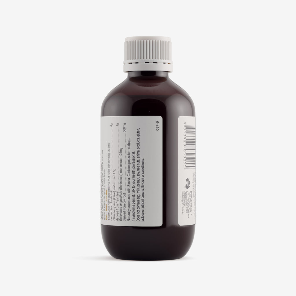 Warnings for Herbs of Gold Elderberry Echinacea & Olive Leaf 200mL