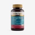 Front view of Herbs of Gold Ginkgo Biloba 6000 60 capsules