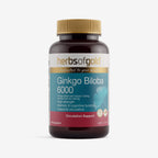 Front view of Herbs of Gold Ginkgo Biloba 6000 60 capsules
