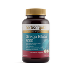Front view of Herbs of Gold Ginkgo Biloba 6000 60 capsules