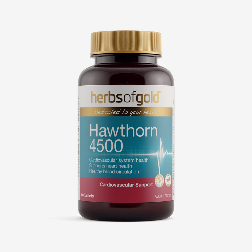 Front view of Herbs of Gold Hawthorn 4500 60 tablets