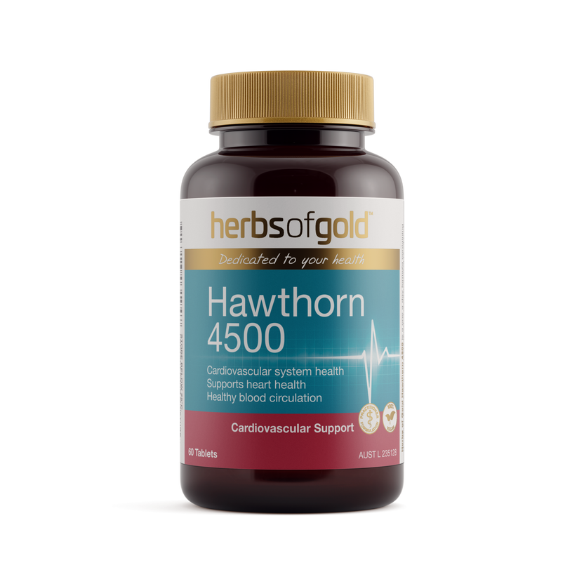 Front view of Herbs of Gold Hawthorn 4500 60 tablets
