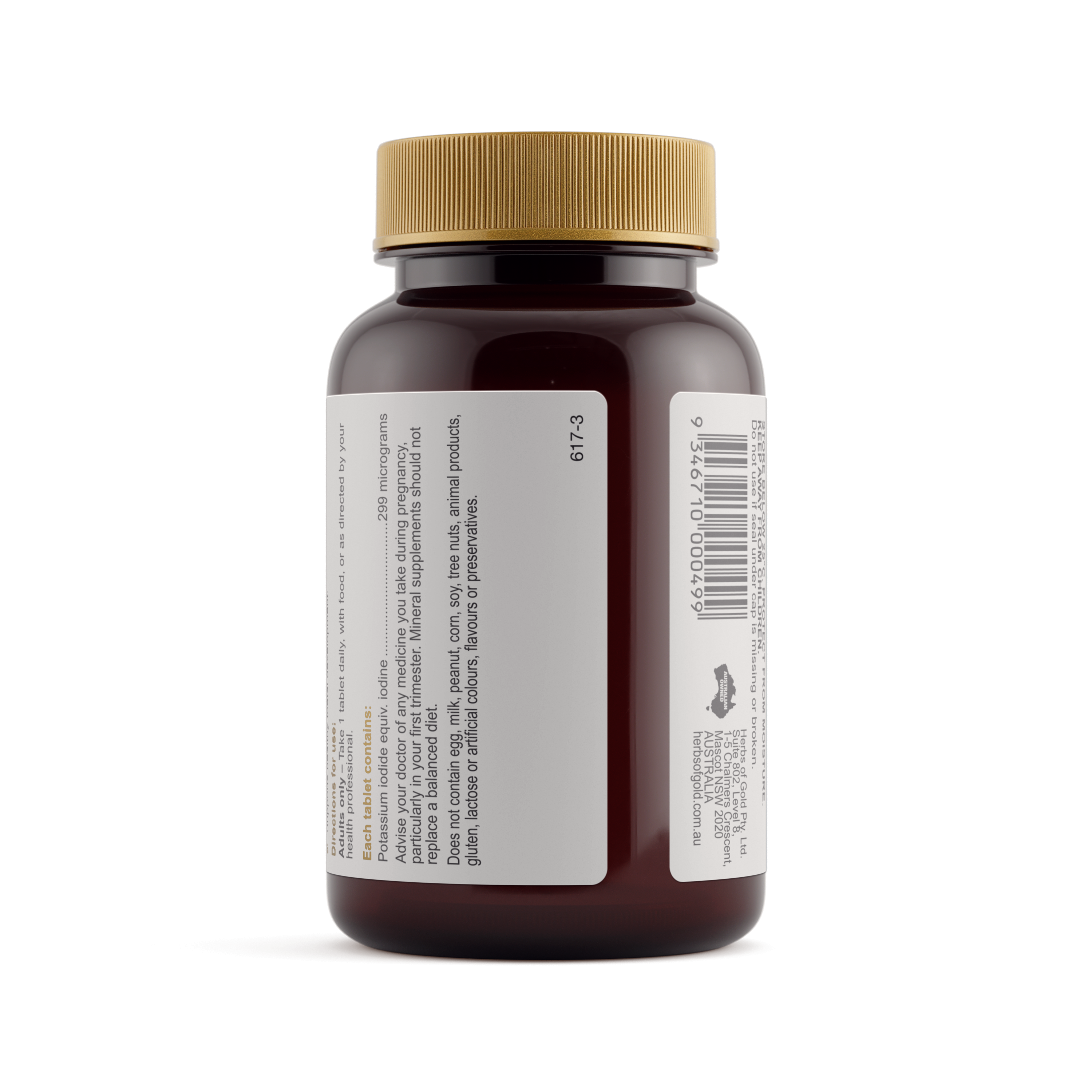 Warnings for Herbs of Gold Iodine Max 60 tablets