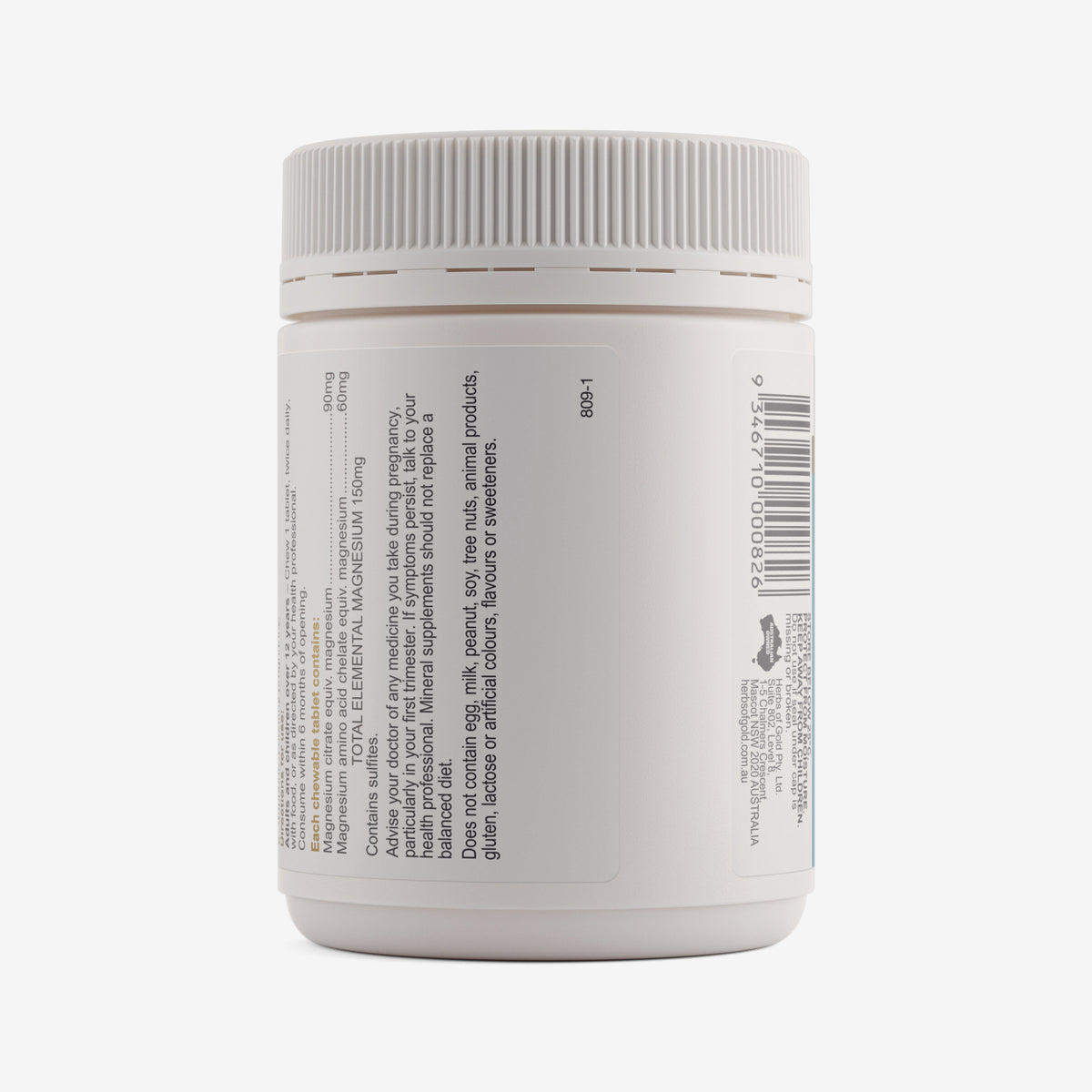 Warnings for Herbs of Gold Magnesium Chewable 60 tablets