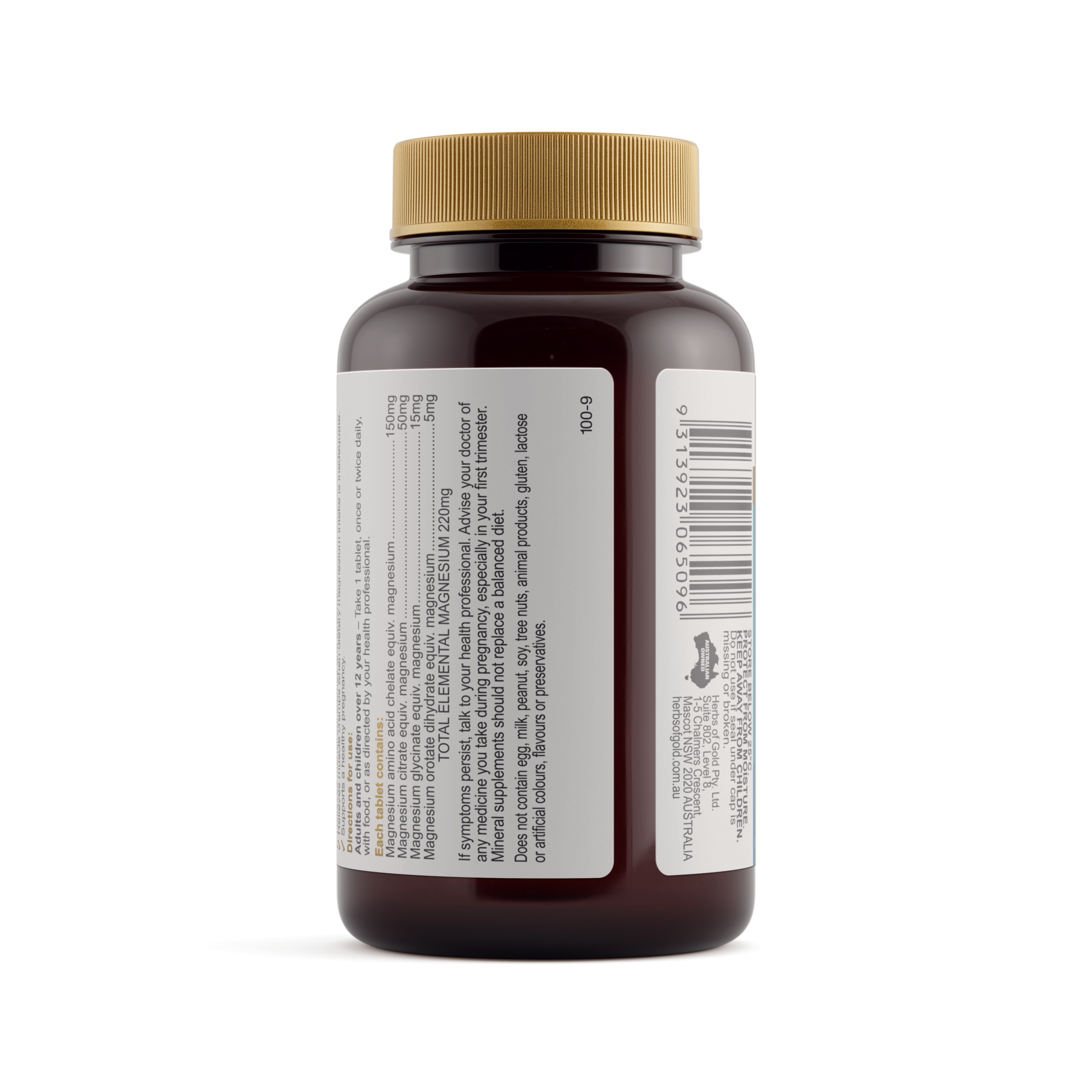 Warnings for Herbs of Gold Magnesium Forte 60 tablets