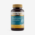 Front view of Herbs of Gold Mushroom 5 Complex 60 capsules