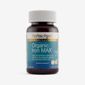 Front view of Herbs of Gold Organic Iron Max 30 capsules