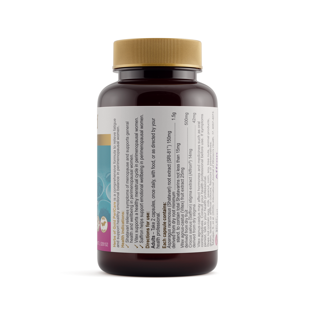 Ingredients panel for Herbs of Gold MenoEase 60 tablets