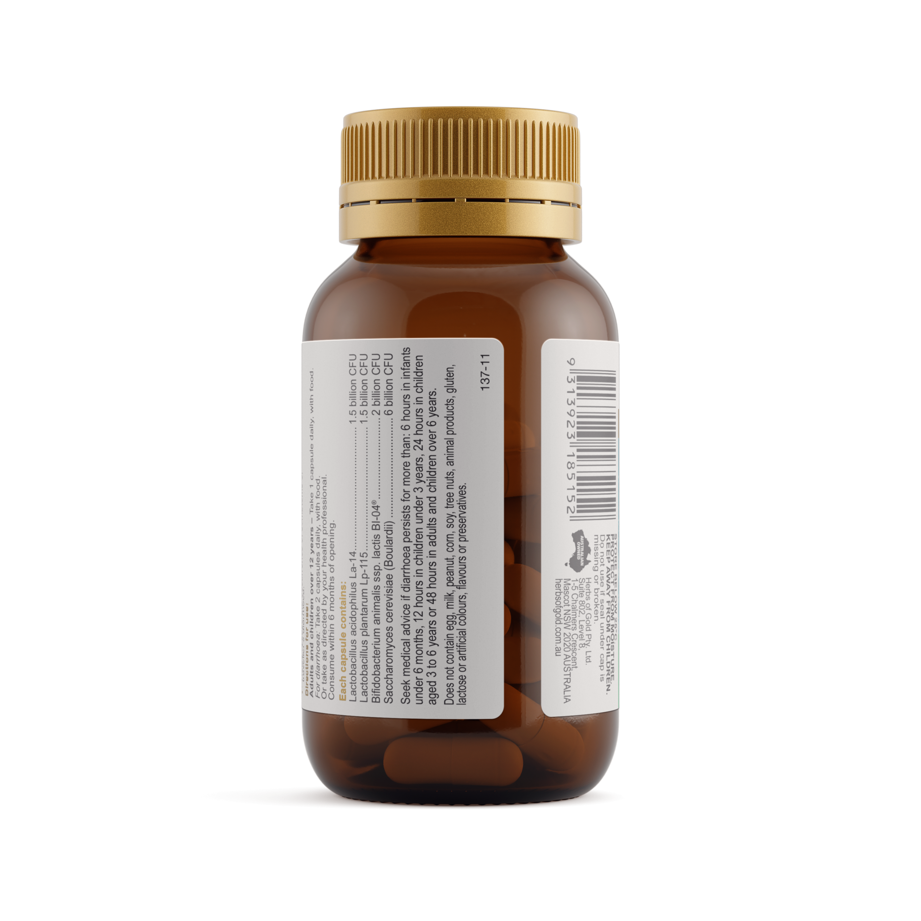 Warnings for Herbs of Gold Probiotic + SB 60 capsules