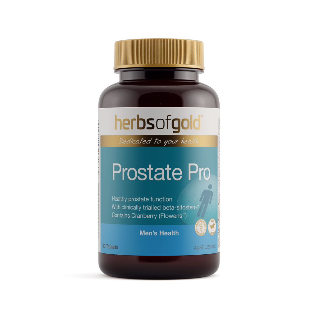 Front view of Herbs of Gold Prostate Pro 60 tablets