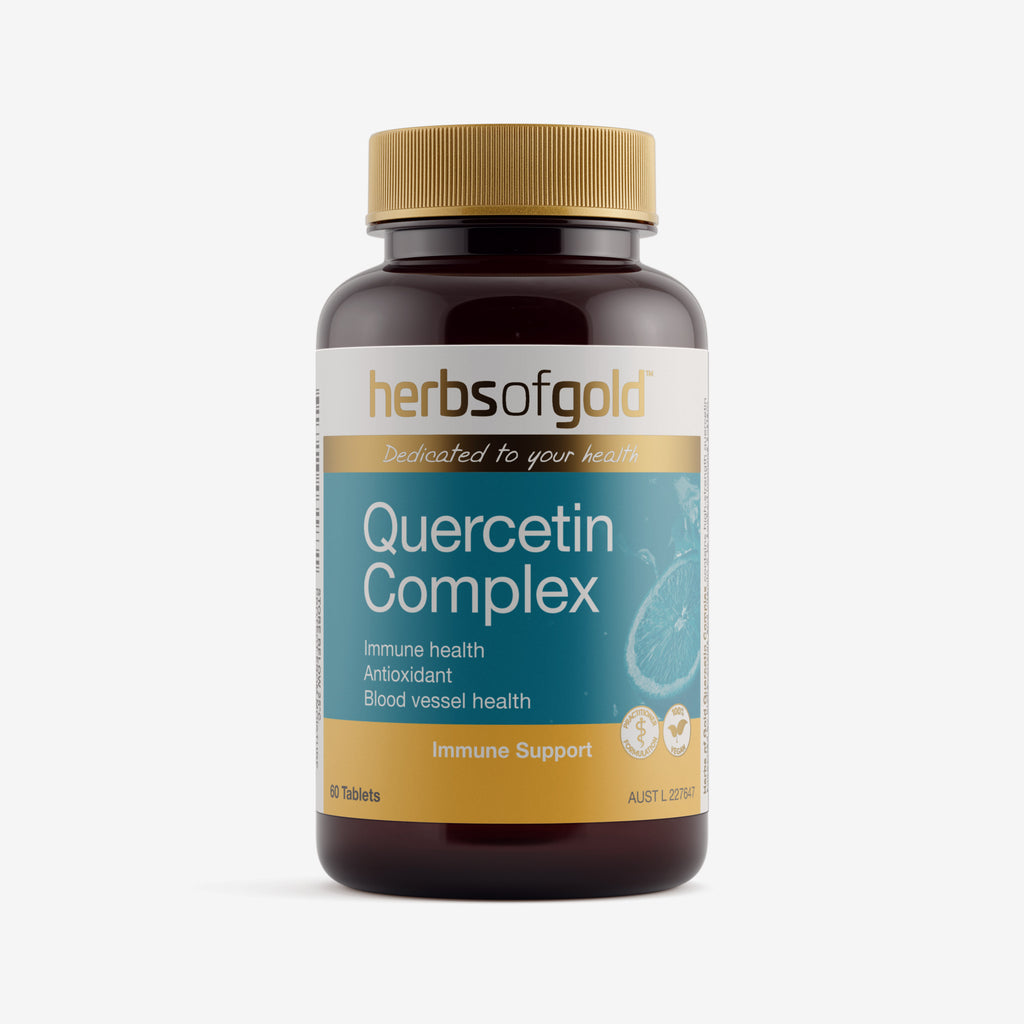 Front view of Herbs of Gold Quercetin Complex 60 capsules