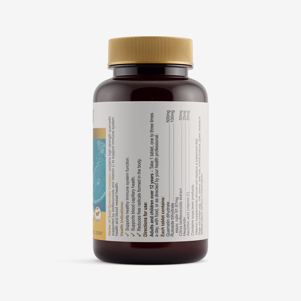 Ingredients panel for Herbs of Gold Quercetin Complex 60 capsules