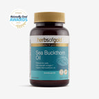 Front view of Herbs of Gold Sea Buckthorn Oil 60 capsules