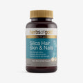 Front view of Herbs of Gold Silica Hair Skin & Nails 60 tablets