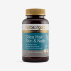 Front view of Herbs of Gold Silica Hair Skin & Nails 60 tablets