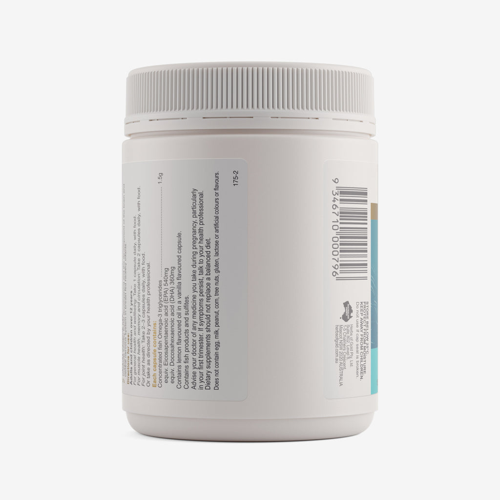 Warnings for Herbs of Gold Triple Strength Omega-3 150 capsules