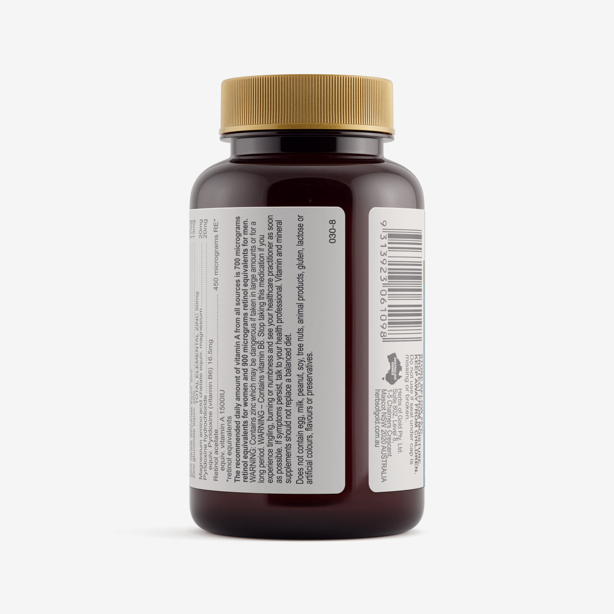 Warnings for Herbs of Gold Ultra Zinc+ 60 capsules