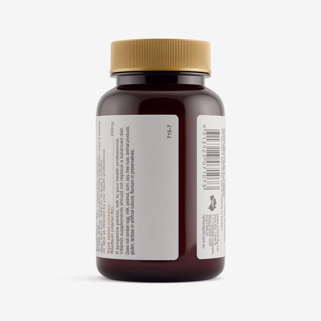 Warnings for Herbs of Gold Vitamin B2 200mg 60 tablets
