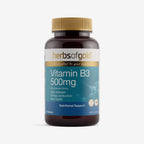 Front view of Herbs of Gold Vitamin B3 500mg 60 tablets