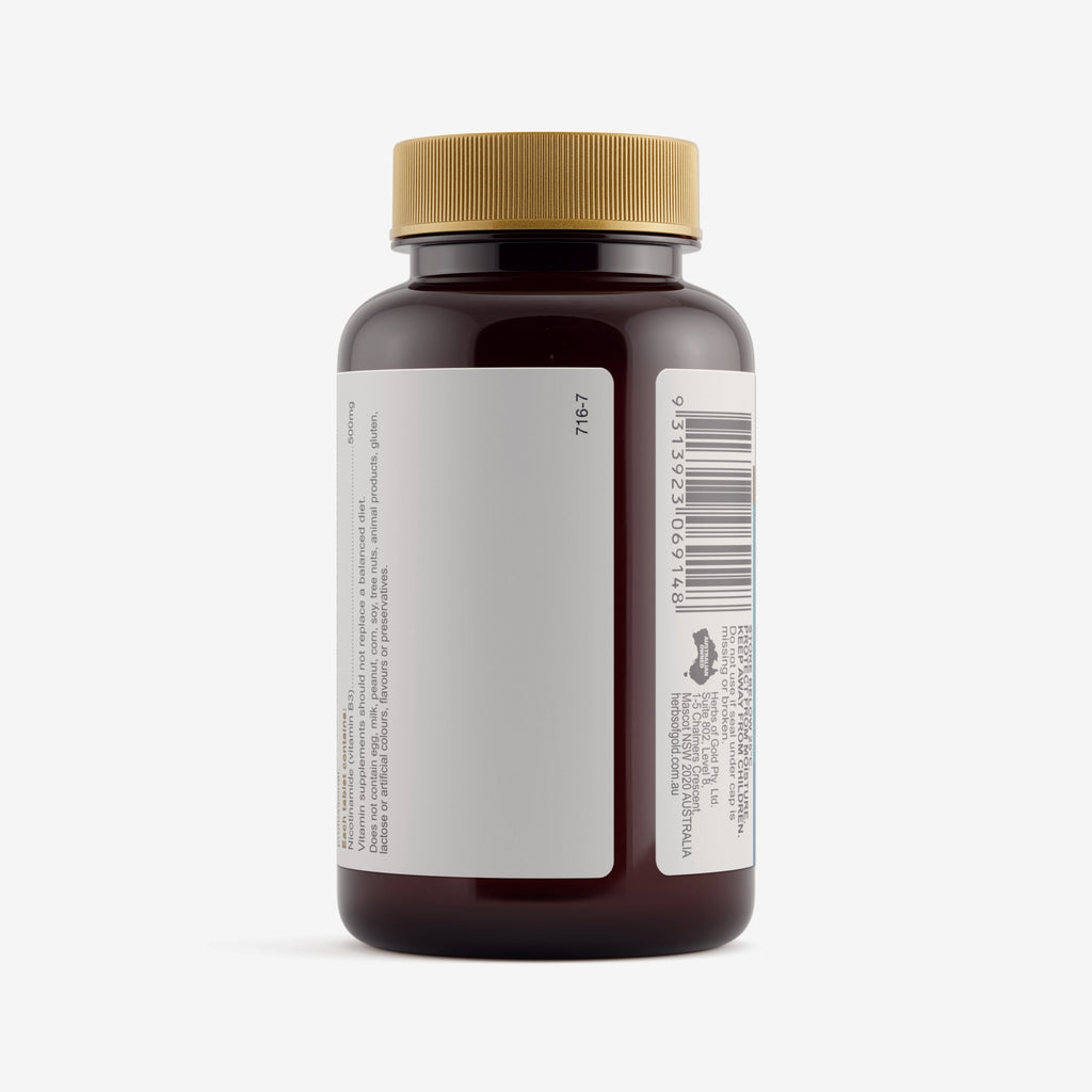 Warnings for Herbs of Gold Vitamin B3 500mg 60 tablets
