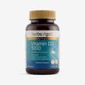 Front view of Herbs of Gold Vitamin D3 1000 120 capsules