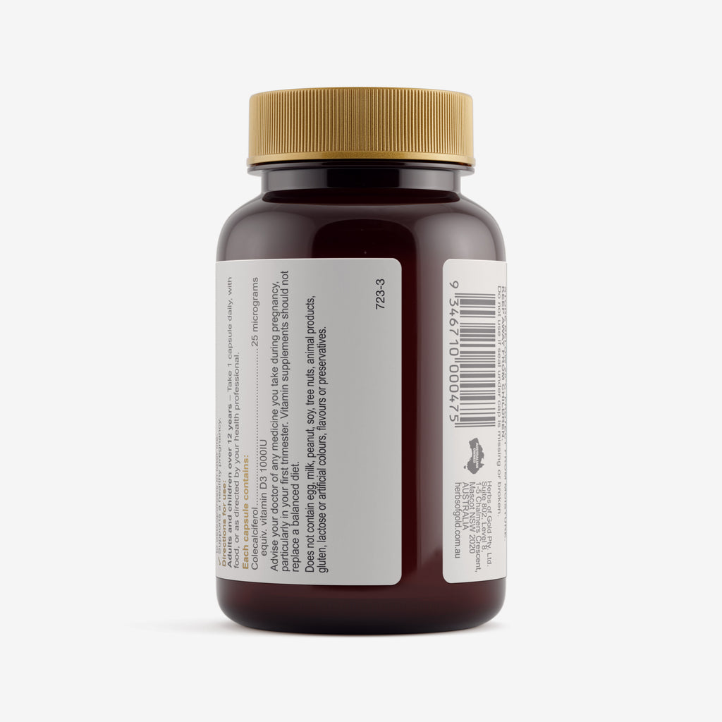Warnings for Herbs of Gold Vitamin D3 1000 120 capsules