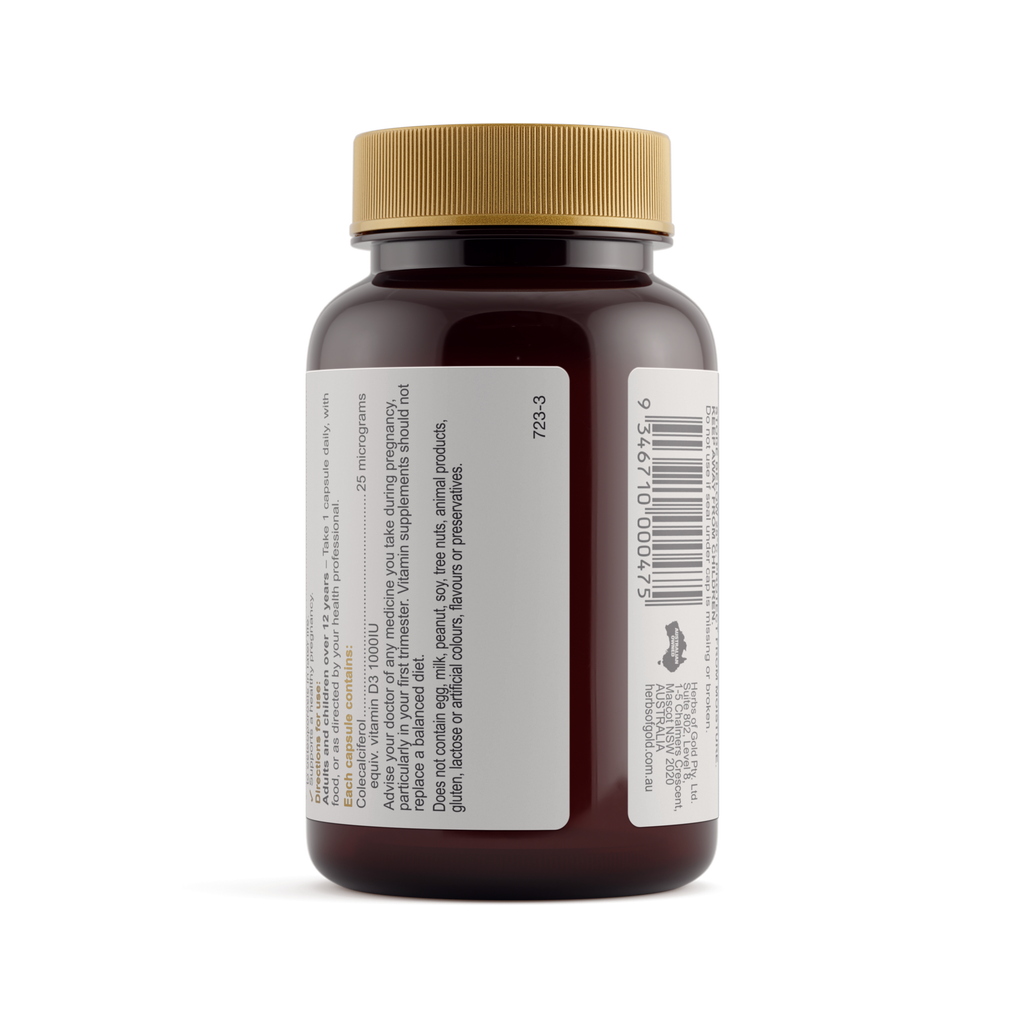 Warnings for Herbs of Gold Vitamin D3 1000 120 capsules