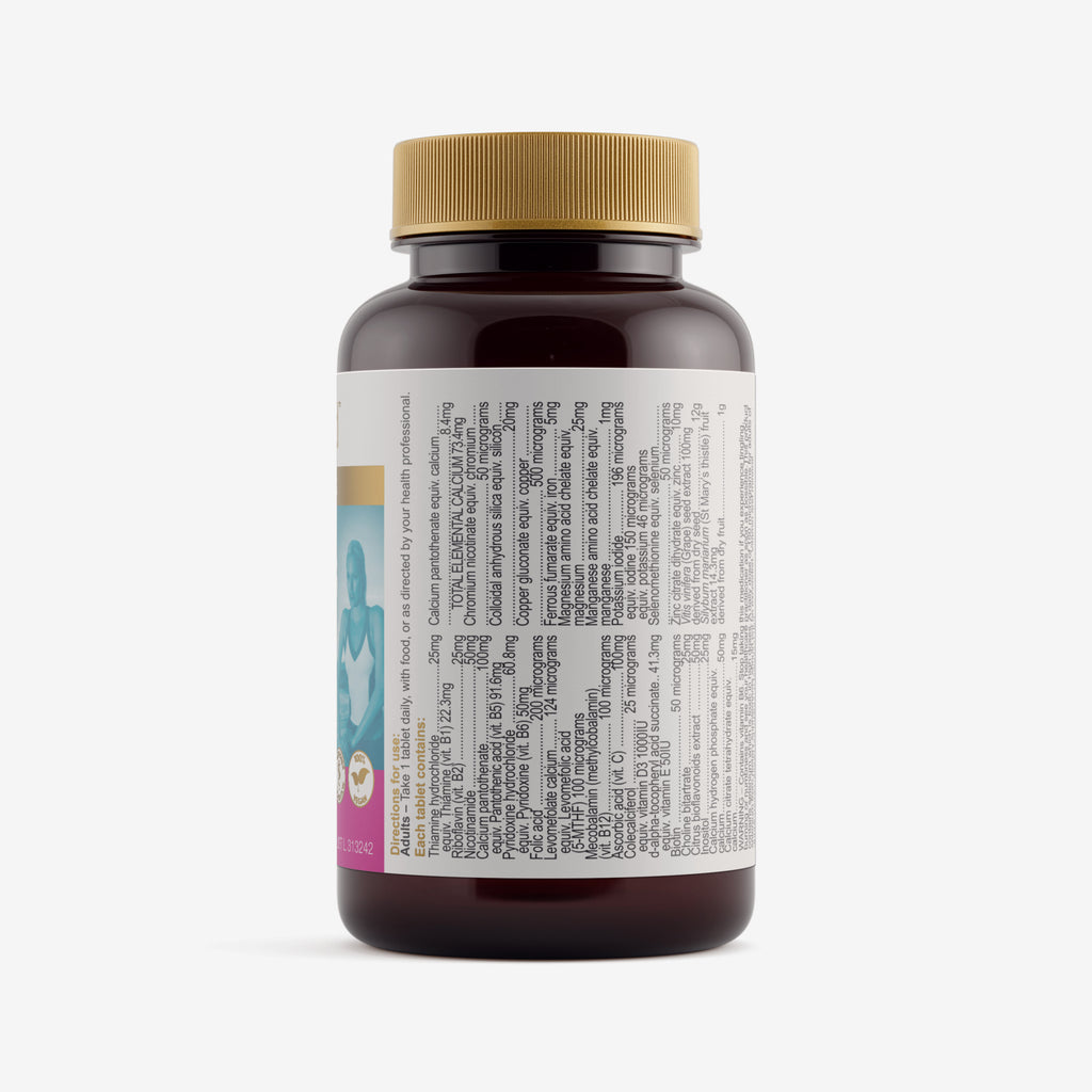 Ingredients panel for Herbs of Gold Women's Multi + 60 tablets