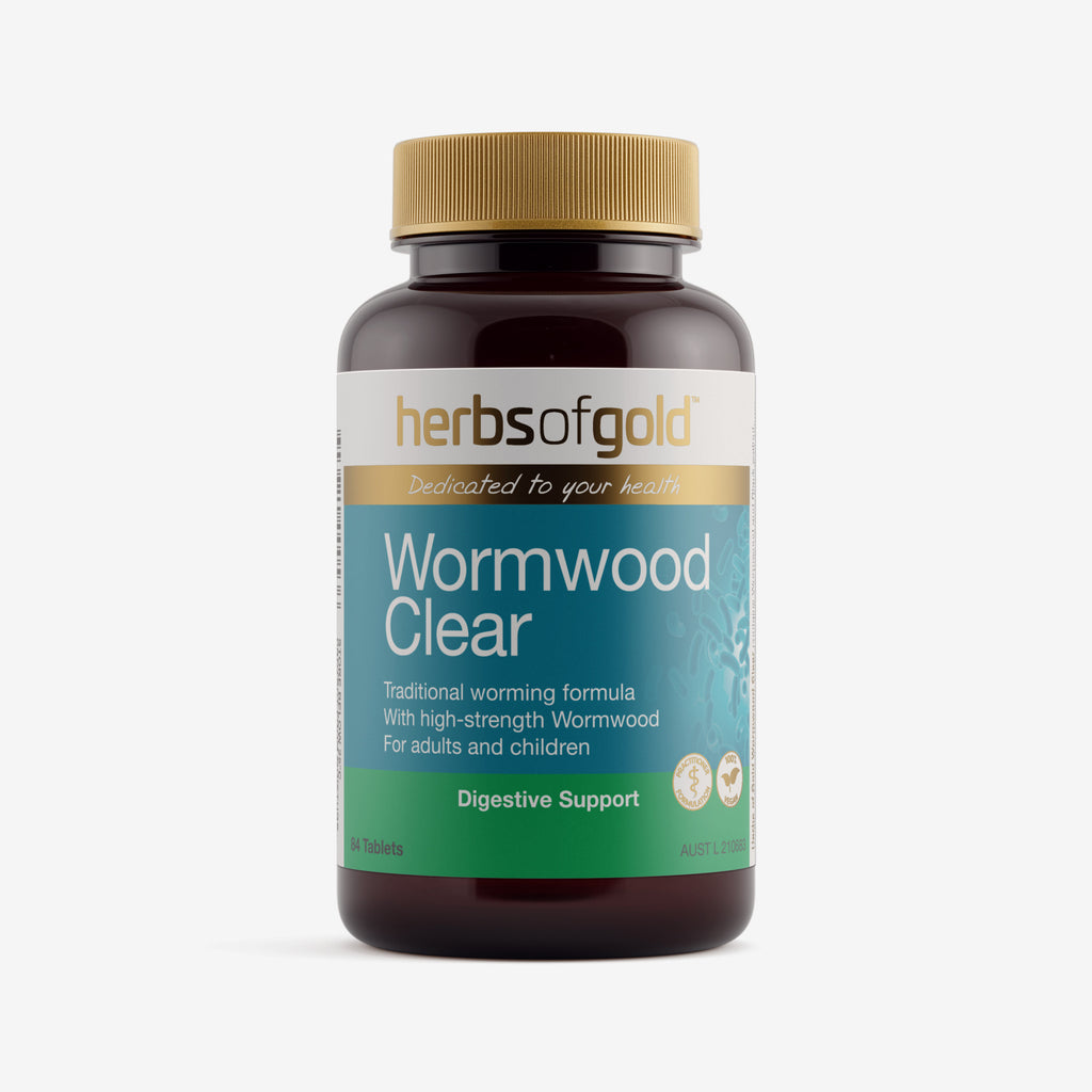 Front view of Herbs of Gold Wormwood Clear 84 tablets