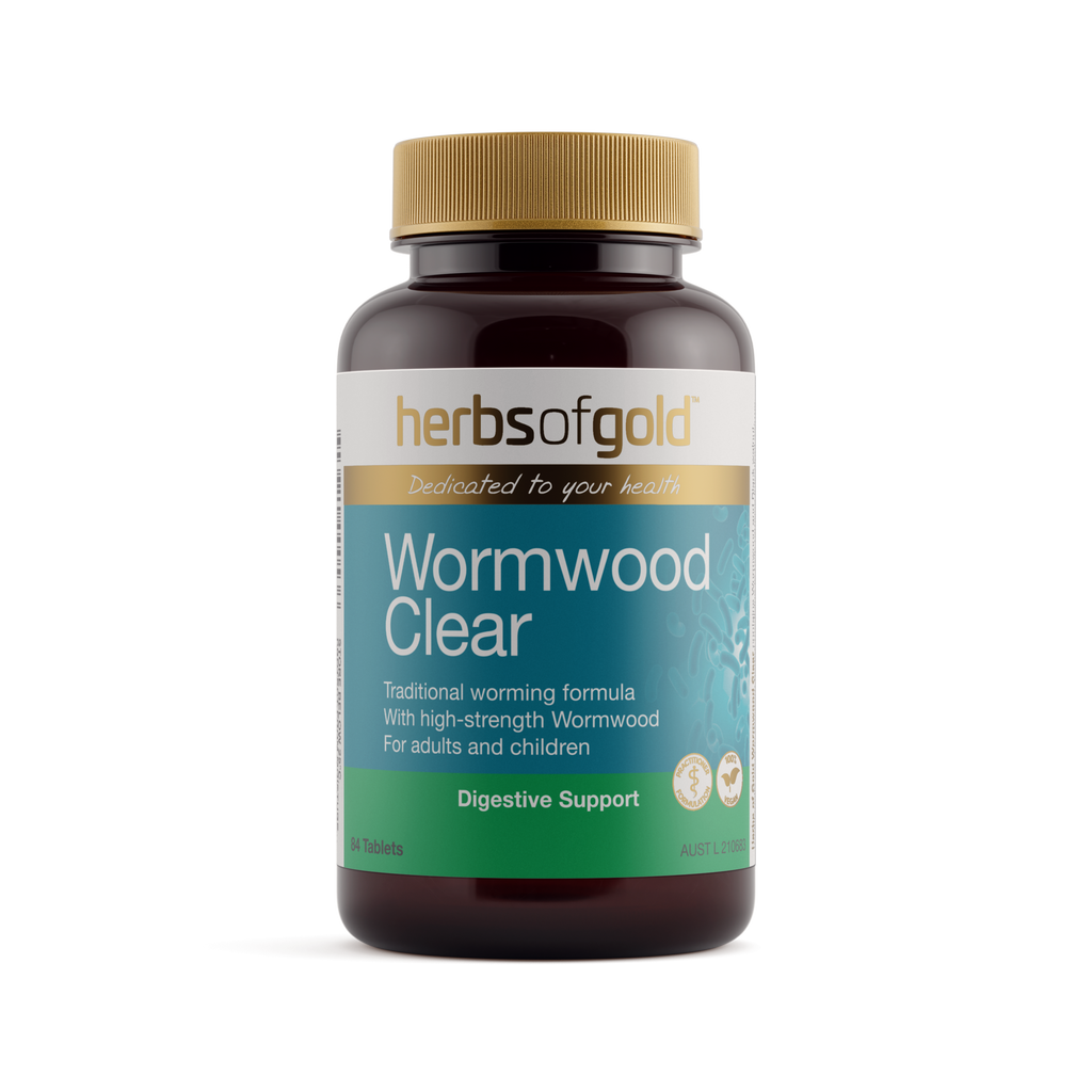 Front view of Herbs of Gold Wormwood Clear 84 tablets