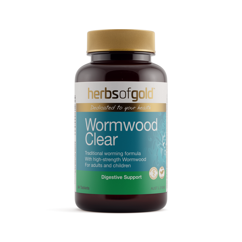 Front view of Herbs of Gold Wormwood Clear 84 tablets