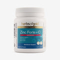 Front view of Herbs of Gold Zinc Forte + C 100g