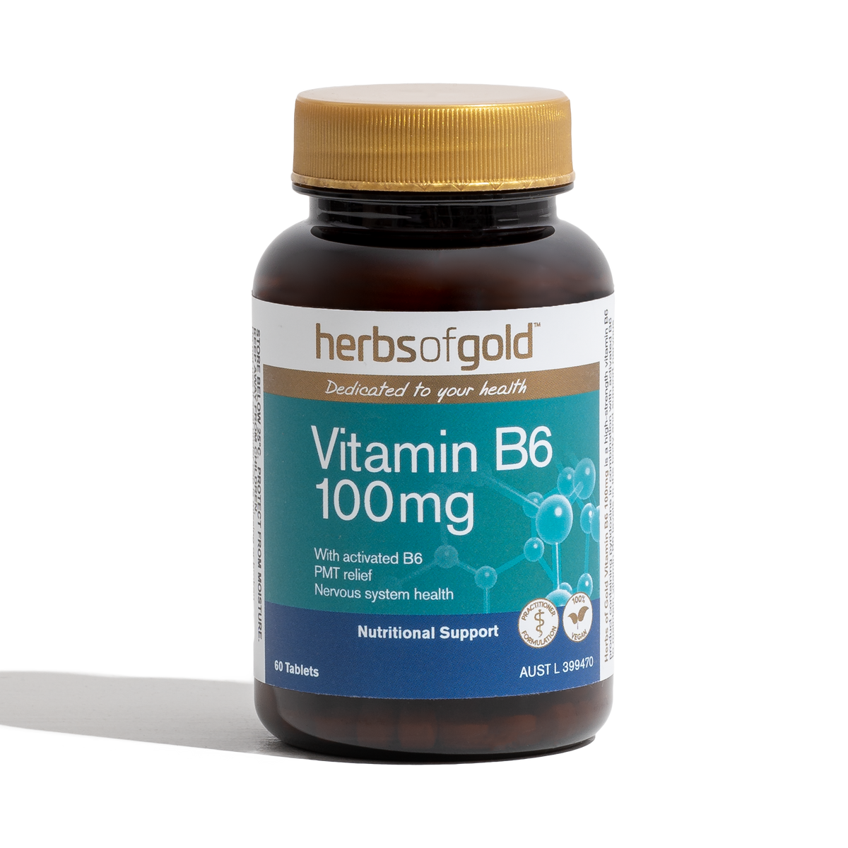 Vitamin B6 100mg Herbs of Gold