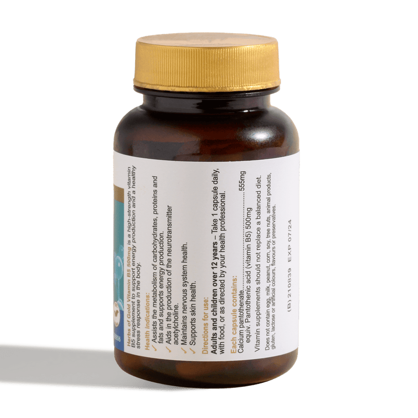 Vitamin B5 500mg Herbs of Gold